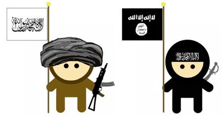 کارتون طالبان و داعش