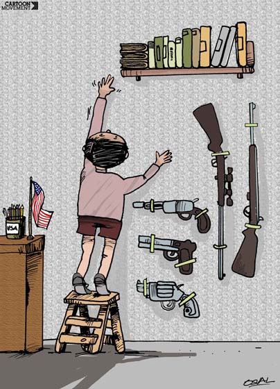 در امریکا، تفنگ قابل‌دسترسی‌تر از کتاب‎