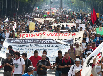 اعتراضات شهر اگوالا مکسیکو
