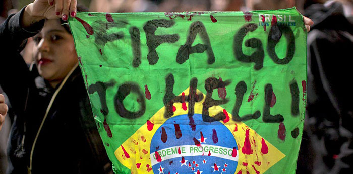 اعتراض برضد جام جهانی فوتبال