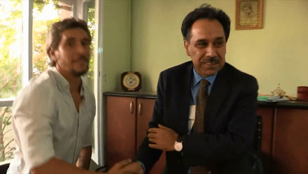 Ahmad Wali Massoud meeting with Raphael Chahboub in Massoud Foundation office.
