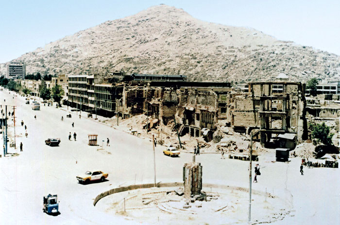 شهر ویران‌شده کابل در ۱۹۹۲
