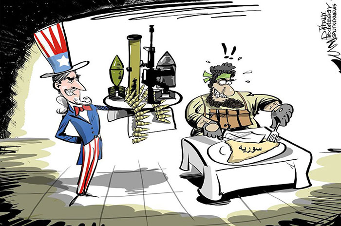 امریکا در سوریه تروریست‌ها را تجهیز می‌کند‎‎