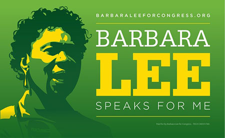 پوستری در دفاع از باربارا لی: «باربارا لی بخاطر من سخن می‌زند.»