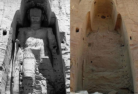 مجسمه بزرگ صلصال، قبل و بعد از تخریب