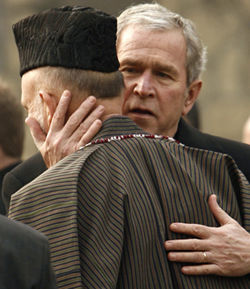 حامد کرزی با جورج بوش