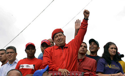 هوگو چاویز رئیس جمهور چپگرای ونزویلا